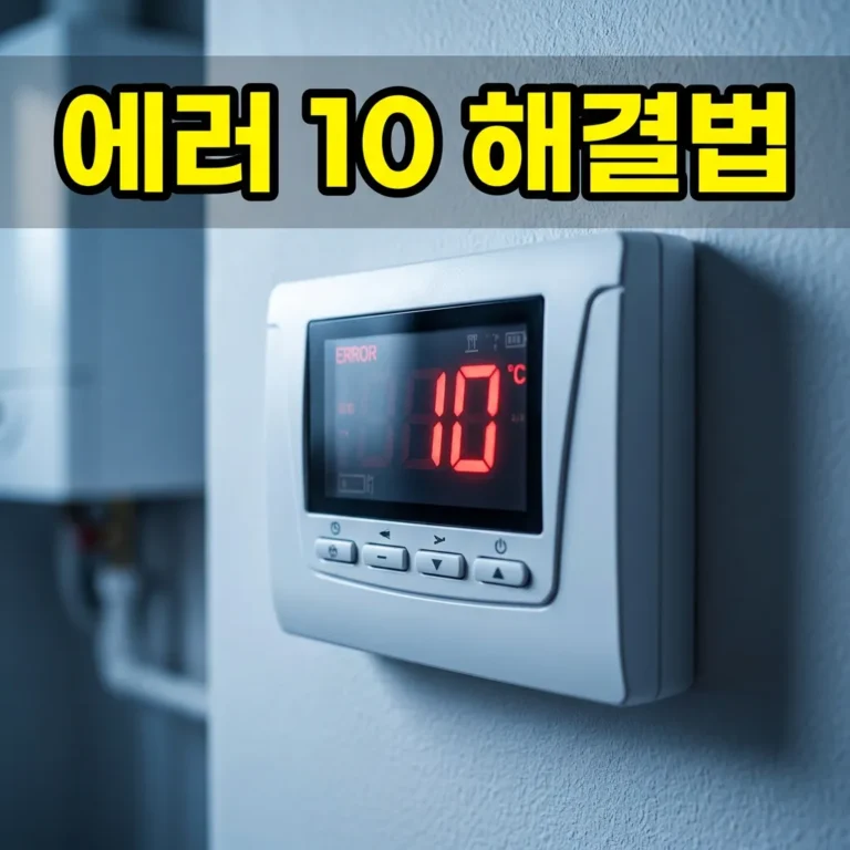 경동나비엔 보일러 에러코드 10 — 배기 막힘 원인과 배기구 점검법