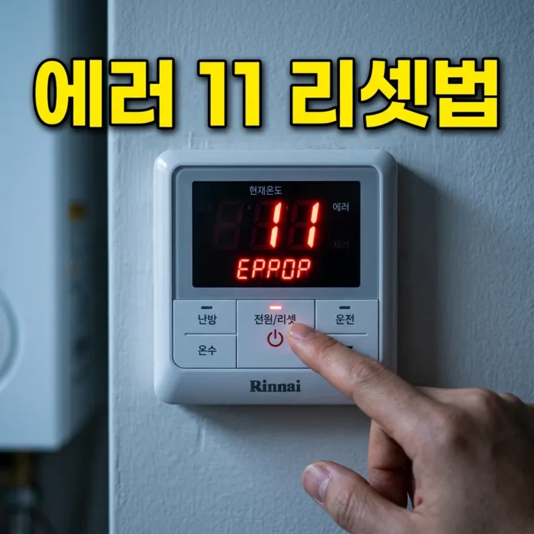경동나비엔 보일러 에러코드 11 — 연소 센서 이상과 리셋 방법