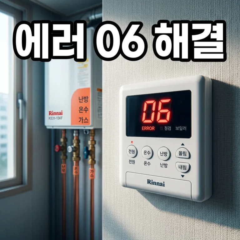경동나비엔 보일러 에러코드 06 배기 온도 이상 원인과 대처법
