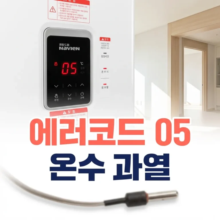 경동나비엔 보일러 에러코드 05 온수 과열 에러 원인과 센서 점검 방법