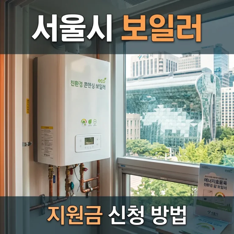 서울시 친환경 보일러 지원금 신청 방법 총정리 (2025)