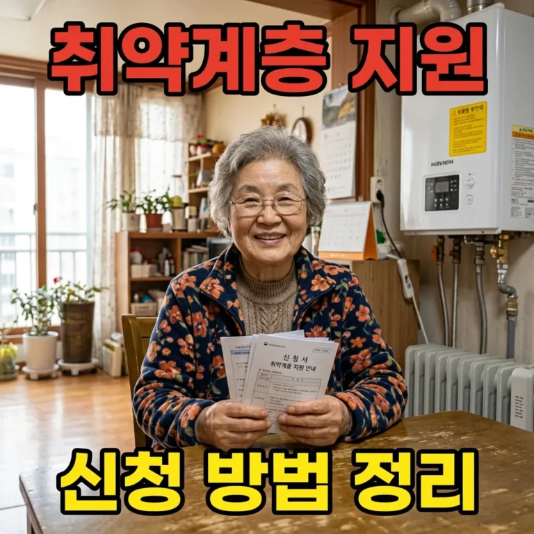 취약계층 보일러 교체 지원, 60만원 신청 방법 총정리