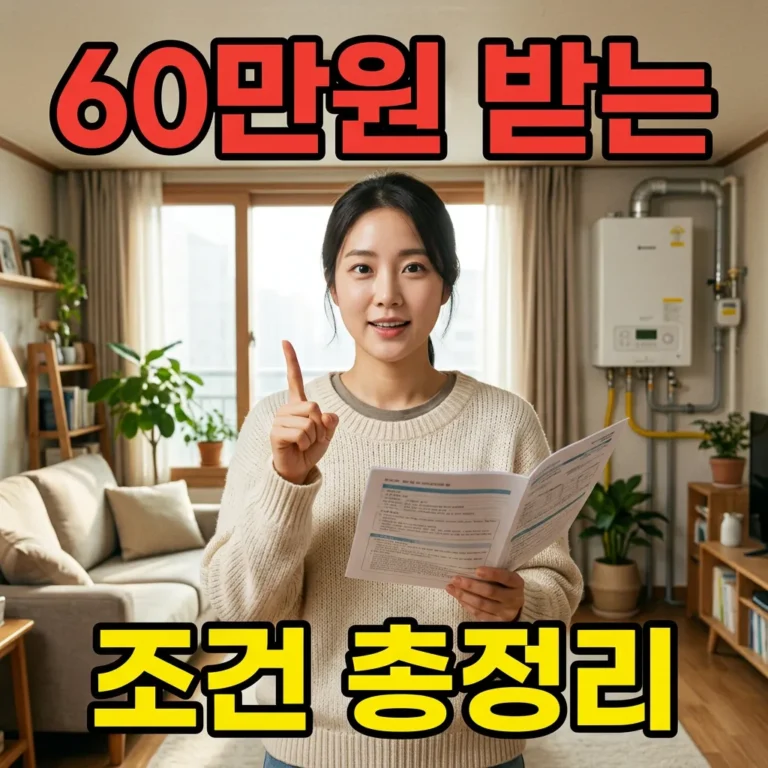 보일러 지원금 60만원 받는 조건 총정리｜대상자 자격 확인