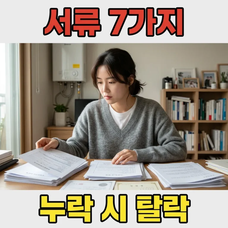 친환경 보일러 보조금 신청 서류 7가지｜누락 시 탈락하는 준비물 체크