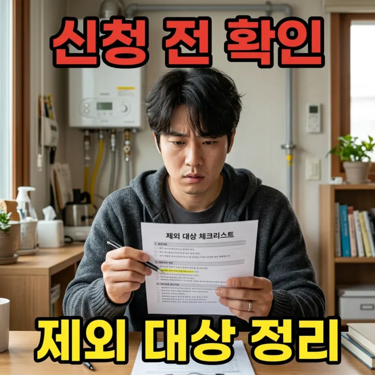 보일러 교체 지원금 신청 전 꼭 확인하세요｜지급 제외 대상 총정리