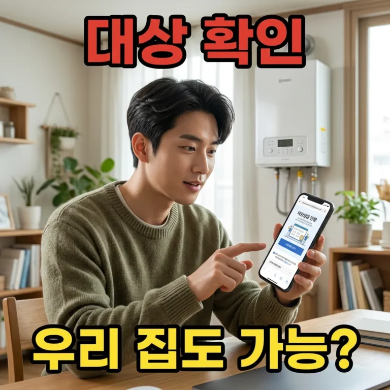 친환경 보일러 지원금 대상 확인 3단계 체크