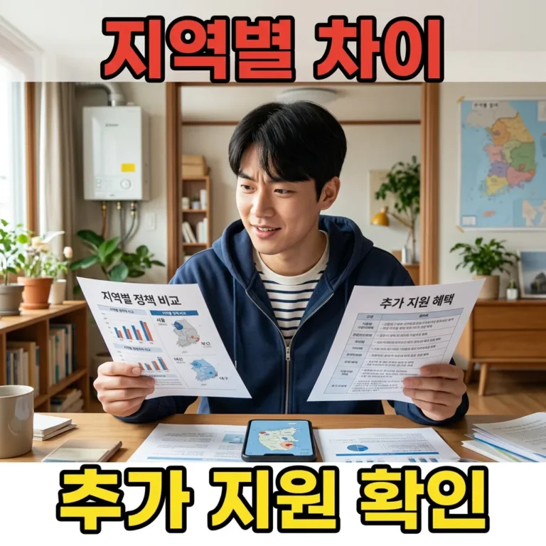 2026 보일러 지원사업 지역별 차이 총정리｜지자체 추가 지원까지 확인